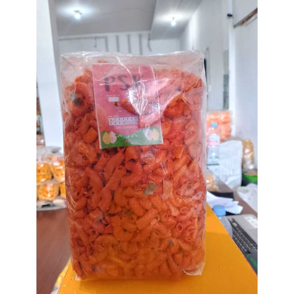 

Pusat Snack Kiloan - Makaroni Pipa Pedas 1kg