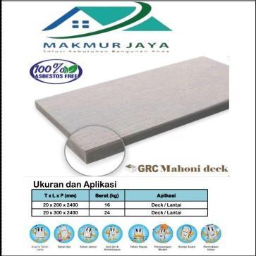 GRC MAHONI DECK - Motif urat kayu 20 mm x 300 mm 2400 mm