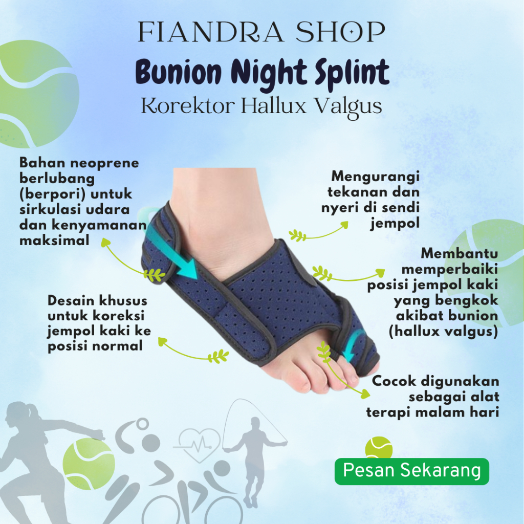 Bunion CORRECTOR KOREKSI Aluminum Bunion HALLUX Splint Pad Terapi JARI