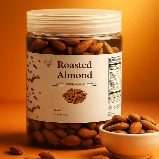 

Kacang Almond Panggang Super Kemasan Toples Roasted Premium Almond in Jar