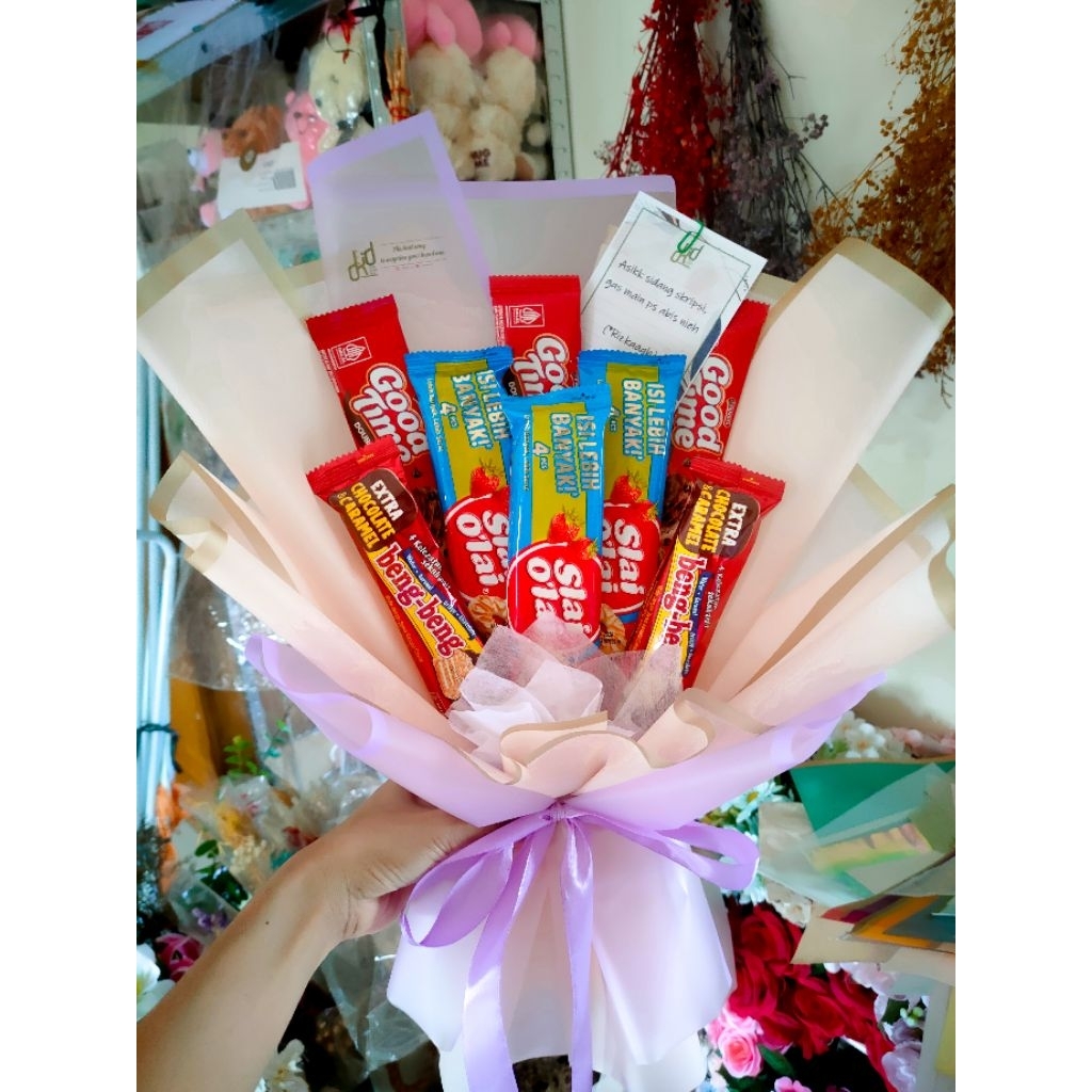 

buket snack / snack bouquet/kado wisuda /kado ulang tahun