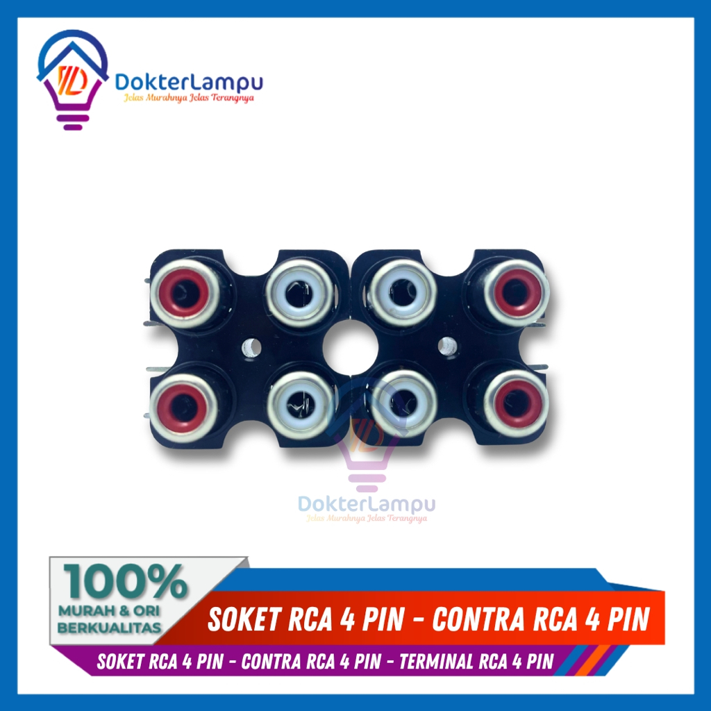 Soket RCA 4 Pin - Contra RCA 4 Pin - Terminal RCA 4 Pin
