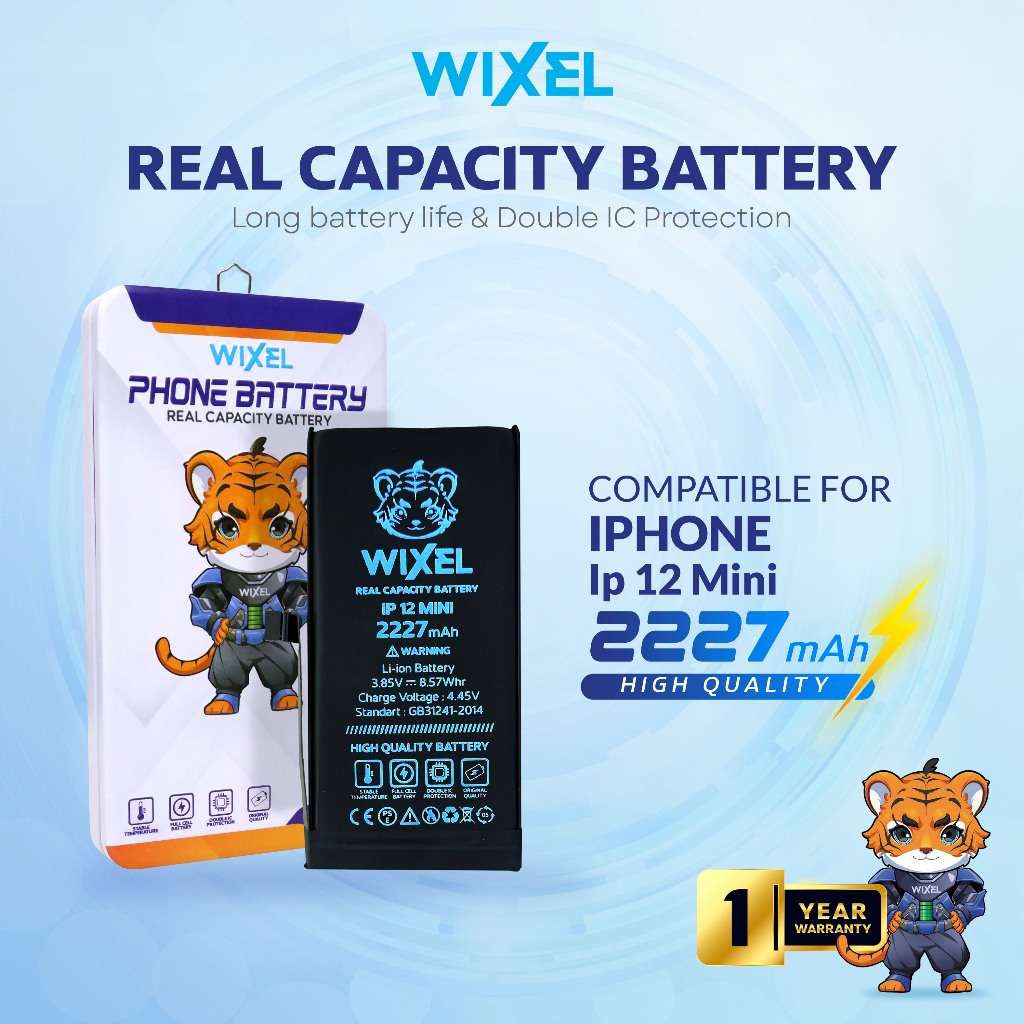 WIXEL Baterai Iphone 12 MINI Batre Batrai Battery Dual Double Power HP Handphone Apple Ip Ori Origin