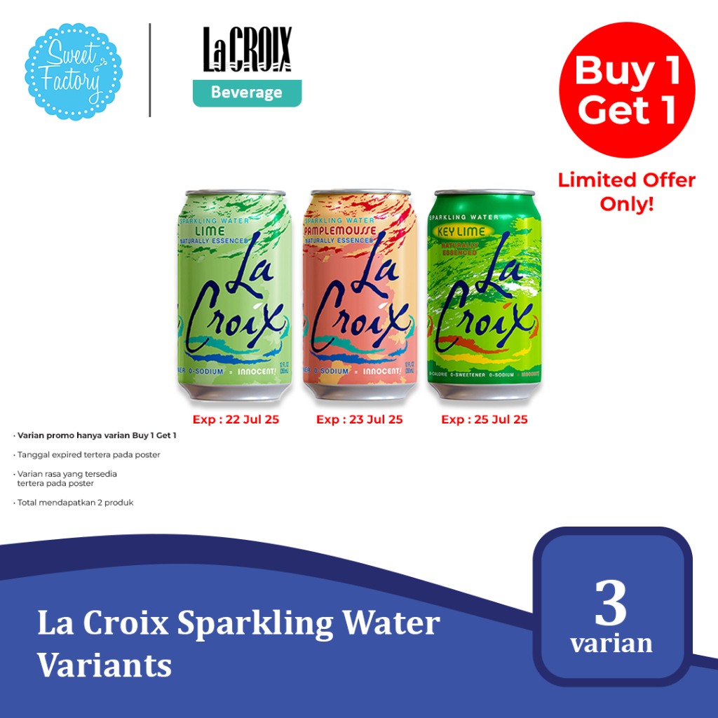 

La Croix Sparkling Water – 13 Varian Rasa Segar Bebas Kalori