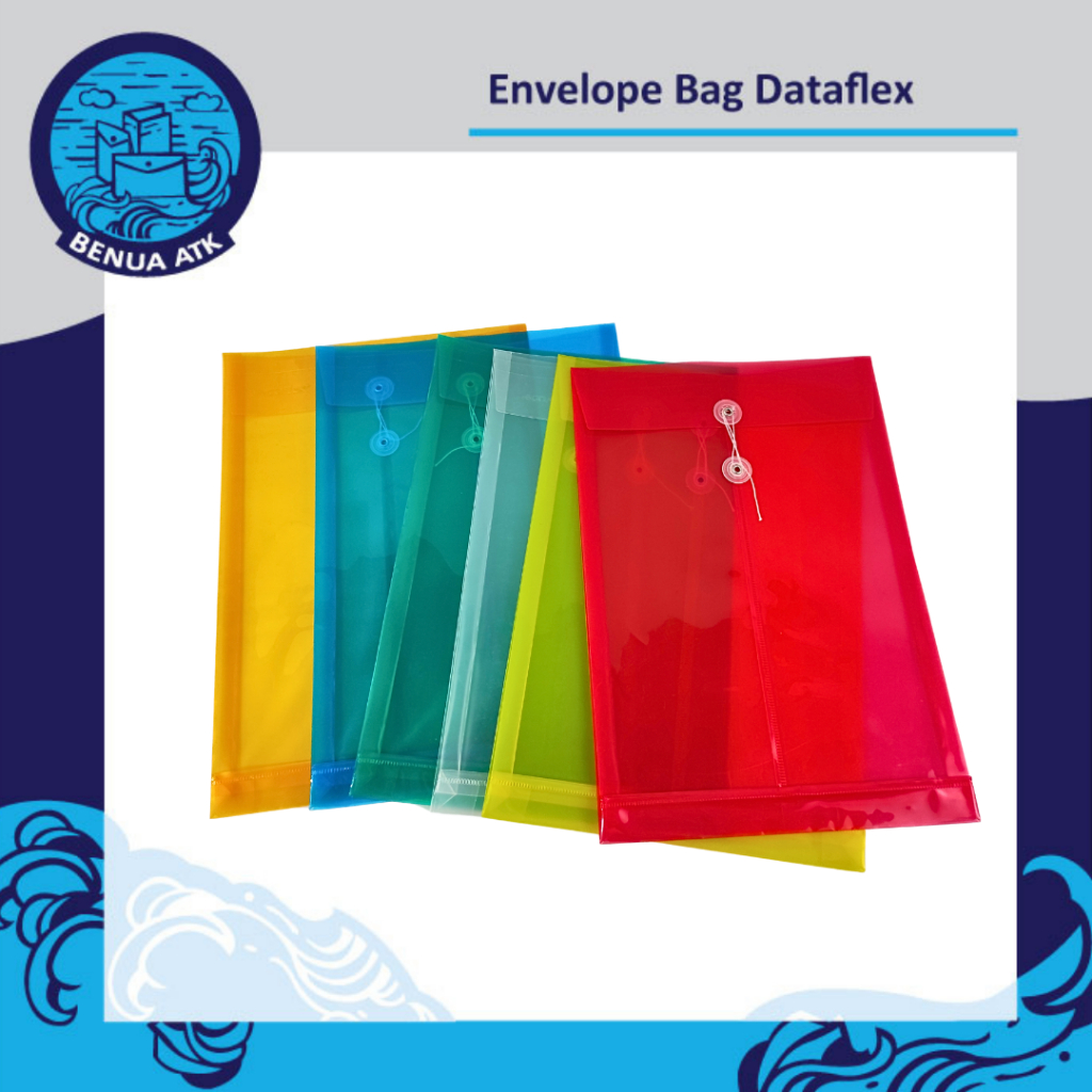 

Map Plastik Tali Folio Spine Envelope Bag Dataflex [isi 12 pcs] DF-7211