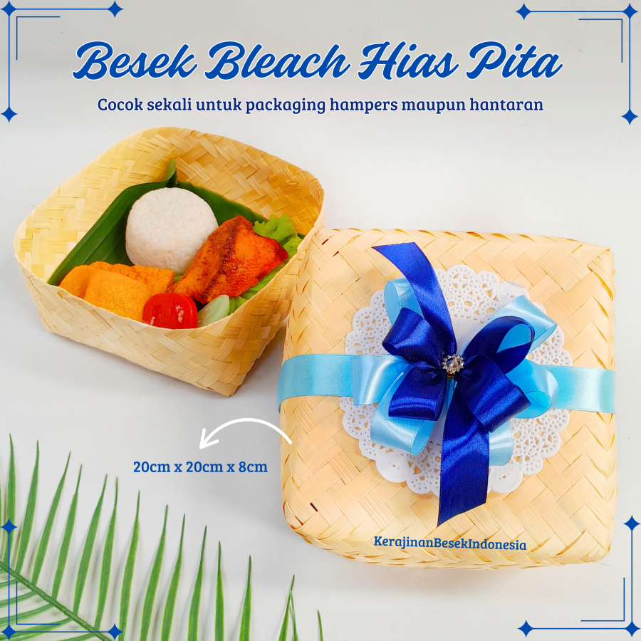 

SEPASANG BESEK UKURAN 15-30 BLEACHING PITA CANTIK Box nasi snack hamper murah hajatan hantaran hias