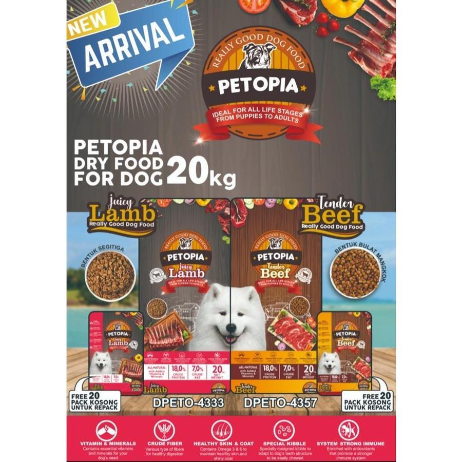 Petopia dog food beef / lamb 20 kg - Lamb