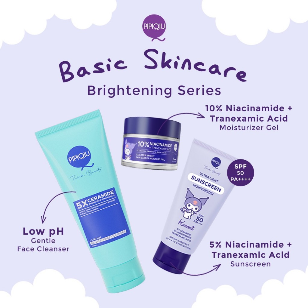 Pipiqiu Paket Basic Skin Care Brightening Series (PCFC+PMKU+PSKU)