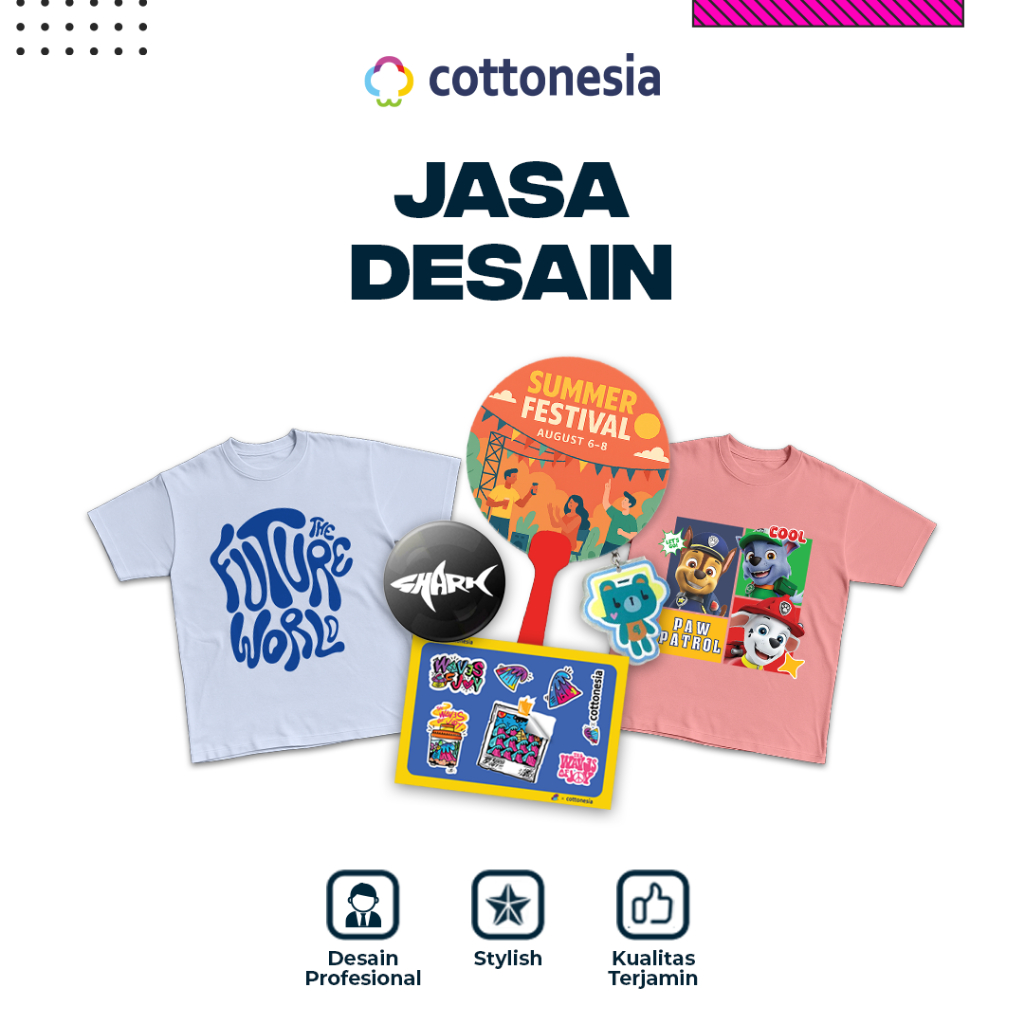 JASA DESAIN KAOS, STICKER DAN MERCHANDISE DAN JASA DESAIN LAINYA