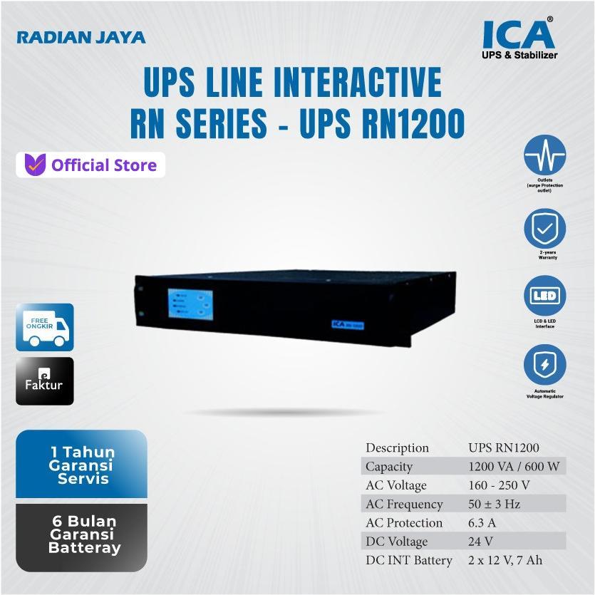UPS ICA TYPE RN1200 1200VA / 600WATT Rackmount SINEWAVE RN 1200VA
