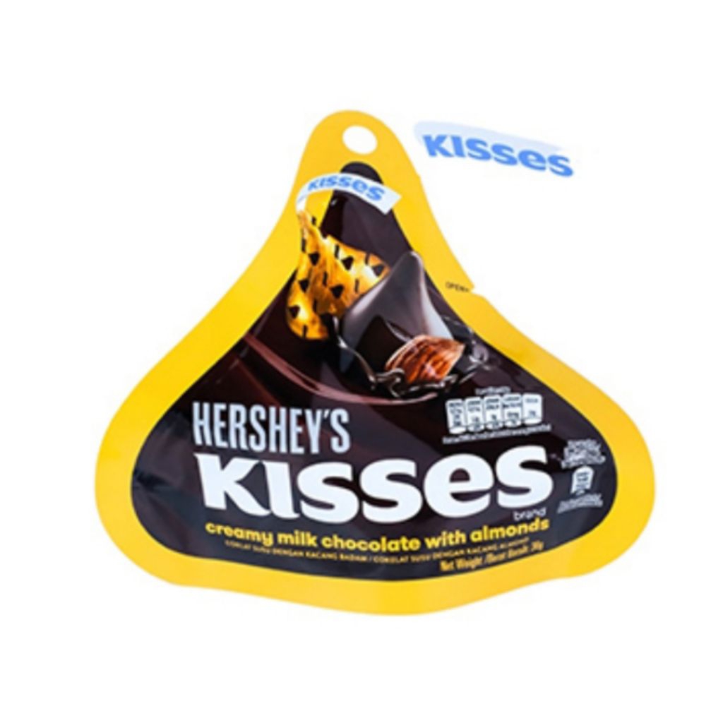 

[ 2 Pcs ] Hershey's Cokelat Kisses Milk Choco Almond 36gr