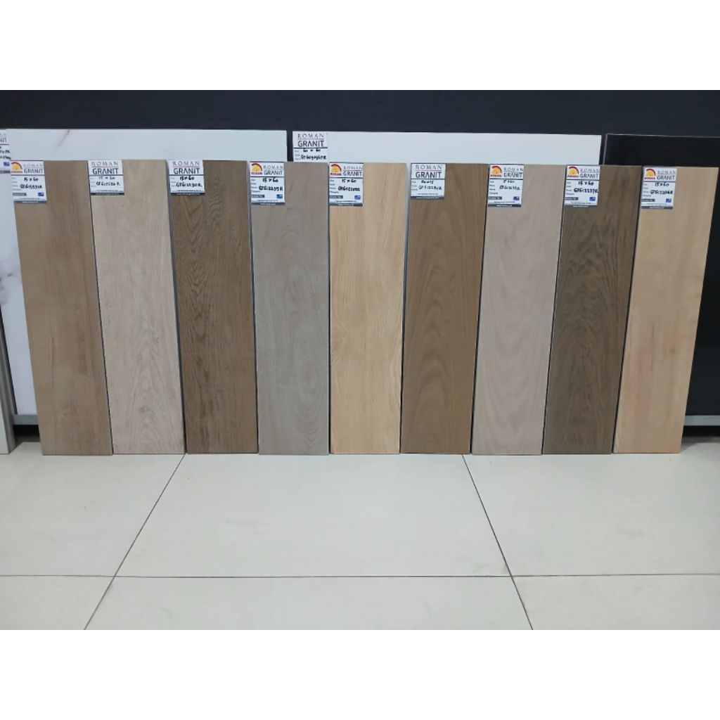 Roman Granit Ukuran 15x60 Motif Kayu Matt Kw2