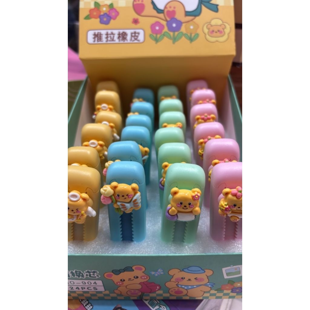 

1 BOX PENGHAPUS MEKANIK BUTTER BEAR ISI 24