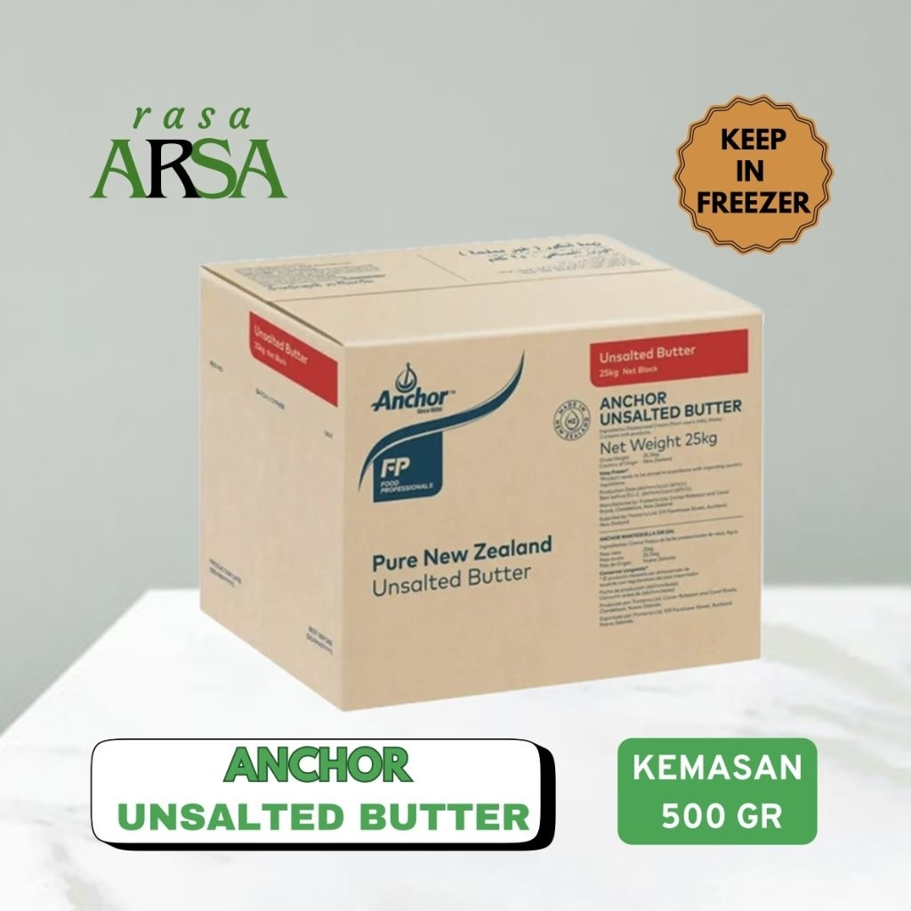 

Unsalted Butter Anchor / Mentega Tawar Kemasan 500 Gram