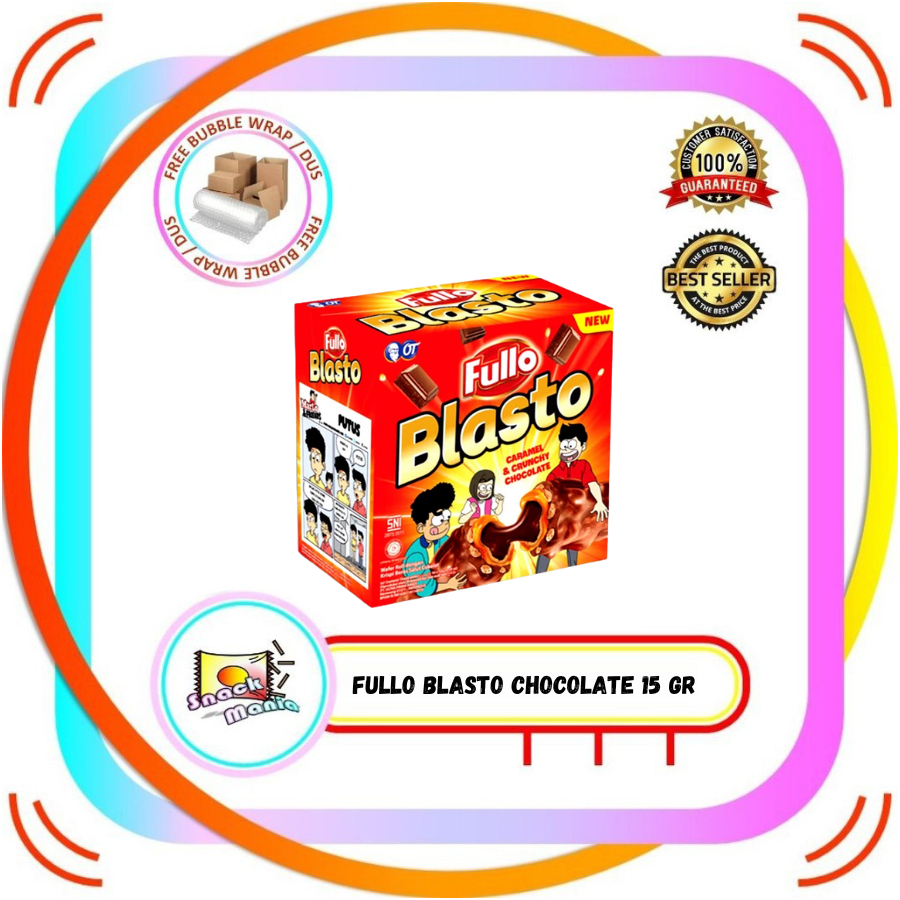 Fullo Blasto Caramel Crunchy Chocolate Krispi Salut Coklat BOX Tango ~ 16 Pcs 15 gr