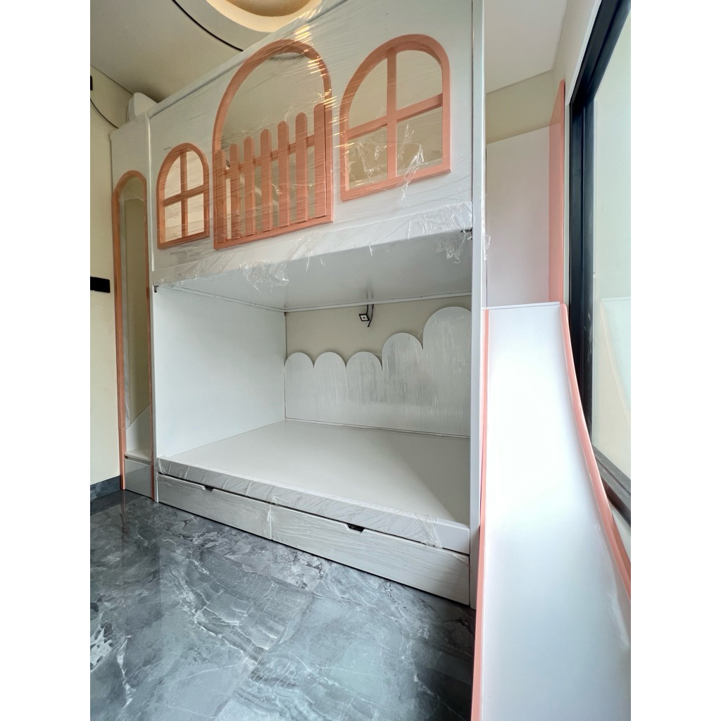 tempat tidur anak tingkat prosotan / ranjang susun anak 120x200x270