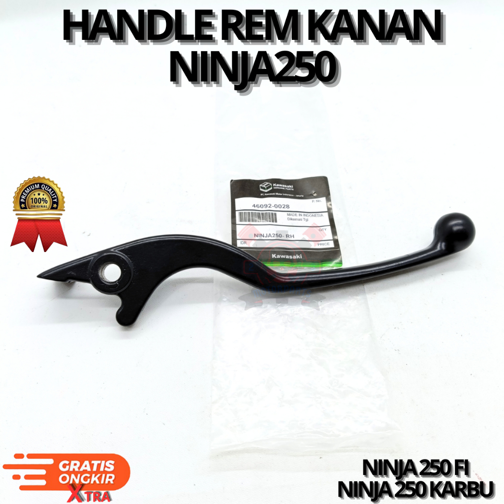 HANDLE REM KANAN NINJA 250 UNTUK MOTOR NINJA 250 FI,NINJA 250 KARBU.KAWASAKI