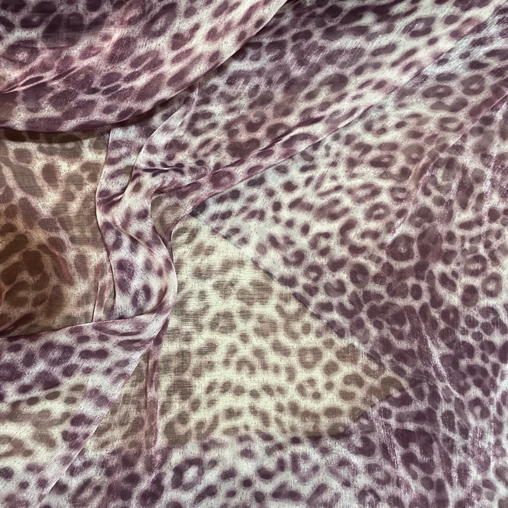 kain sifon salju/kain sifon motif leopard/sifon motif macan