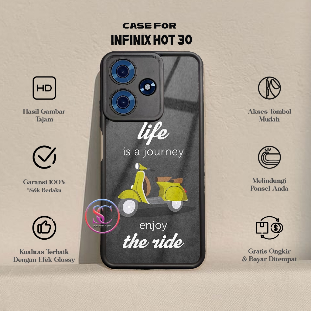 Sukses Case INFINIX HOT 30 - SOFTCASE GLOSSY 2D  Infinix hot 30 - Silikon Hp Infinix  - Silicon Hp I