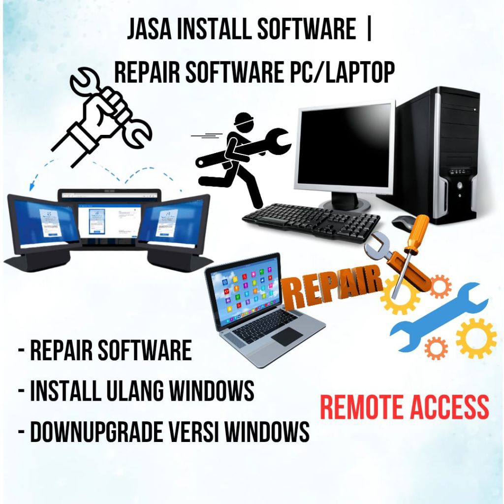 JASA INSTALL SOFTWARE || REPAIR SOFTWARE PC/LAPTOP