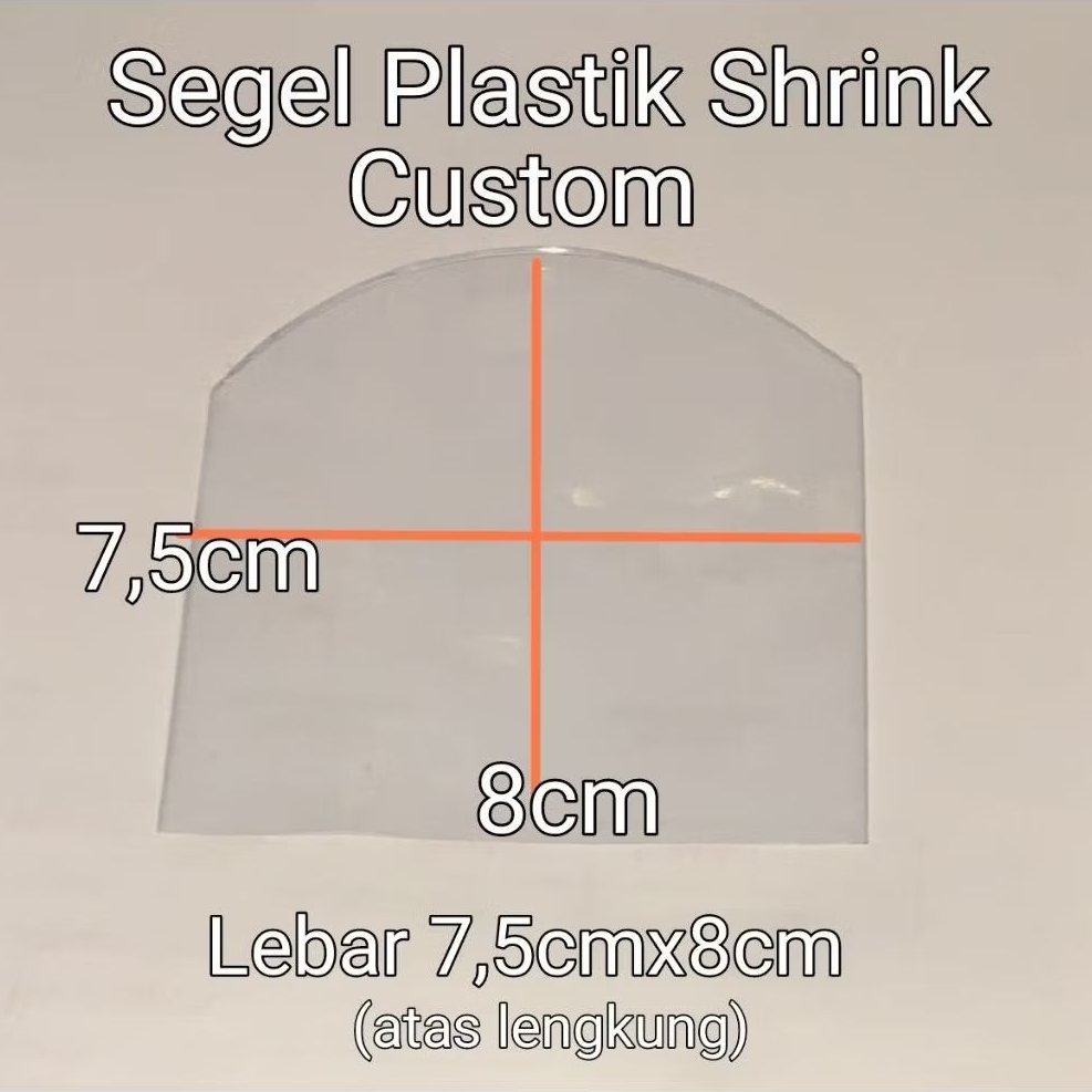 

100pcs Segel Plastik Shrink Custom Lebar 7,5cmx8cm