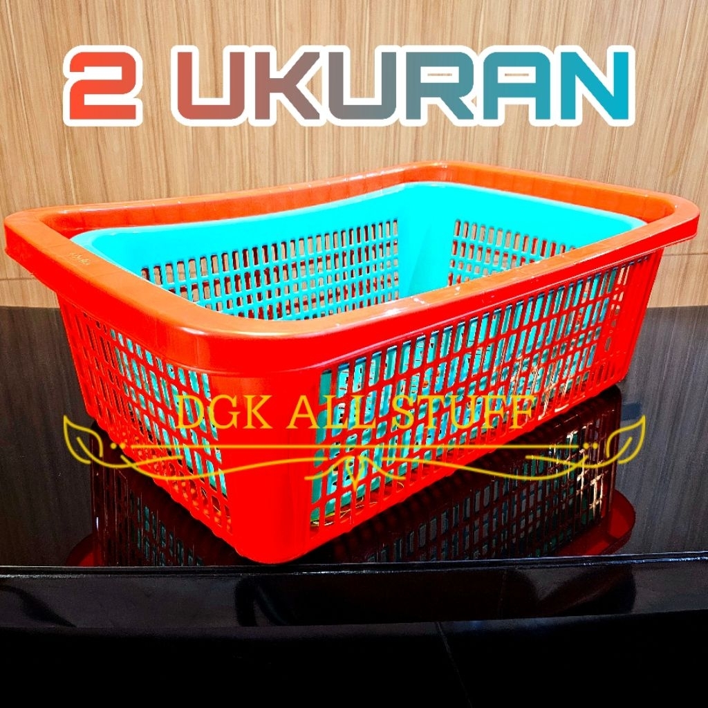 Keranjang Tempat Laundry Setrika Baju Pakaian Bersih Kotor Anak Bayi Buah Serbaguna Serba guna Plast