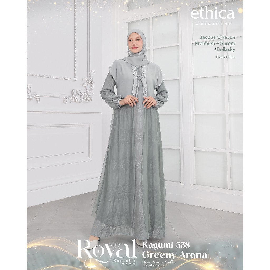 GAMIS ETHICA KAGUMI 338 WARNA GREEN ARONA