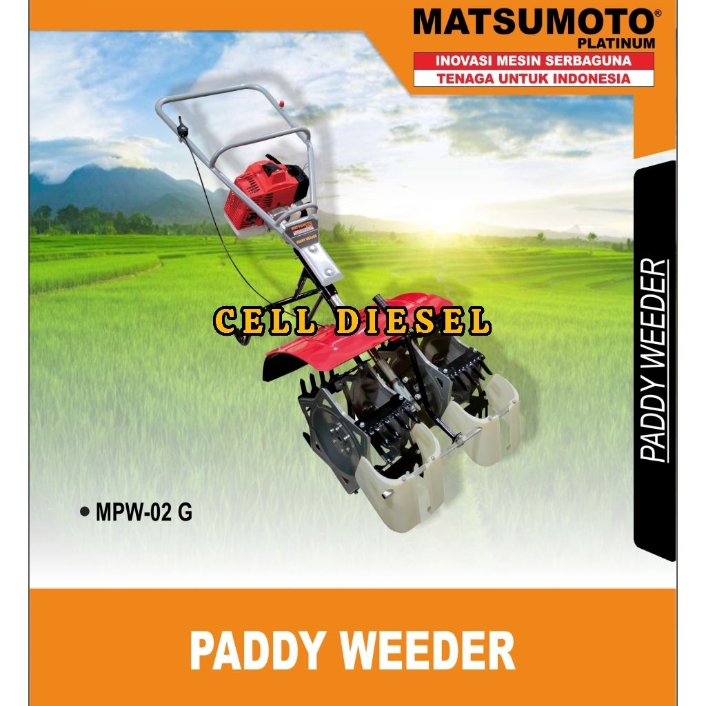 Mesin Paddy Weeder Penyiang Padi MATSUMOTO MPW 02 G Cultivator