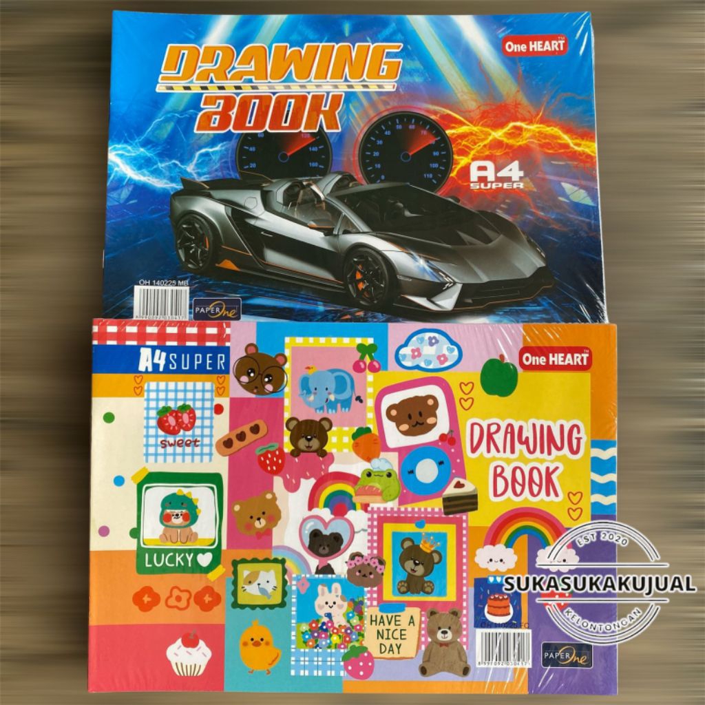 

(10buku)Buku gambar A4 8lembar ONE HEART