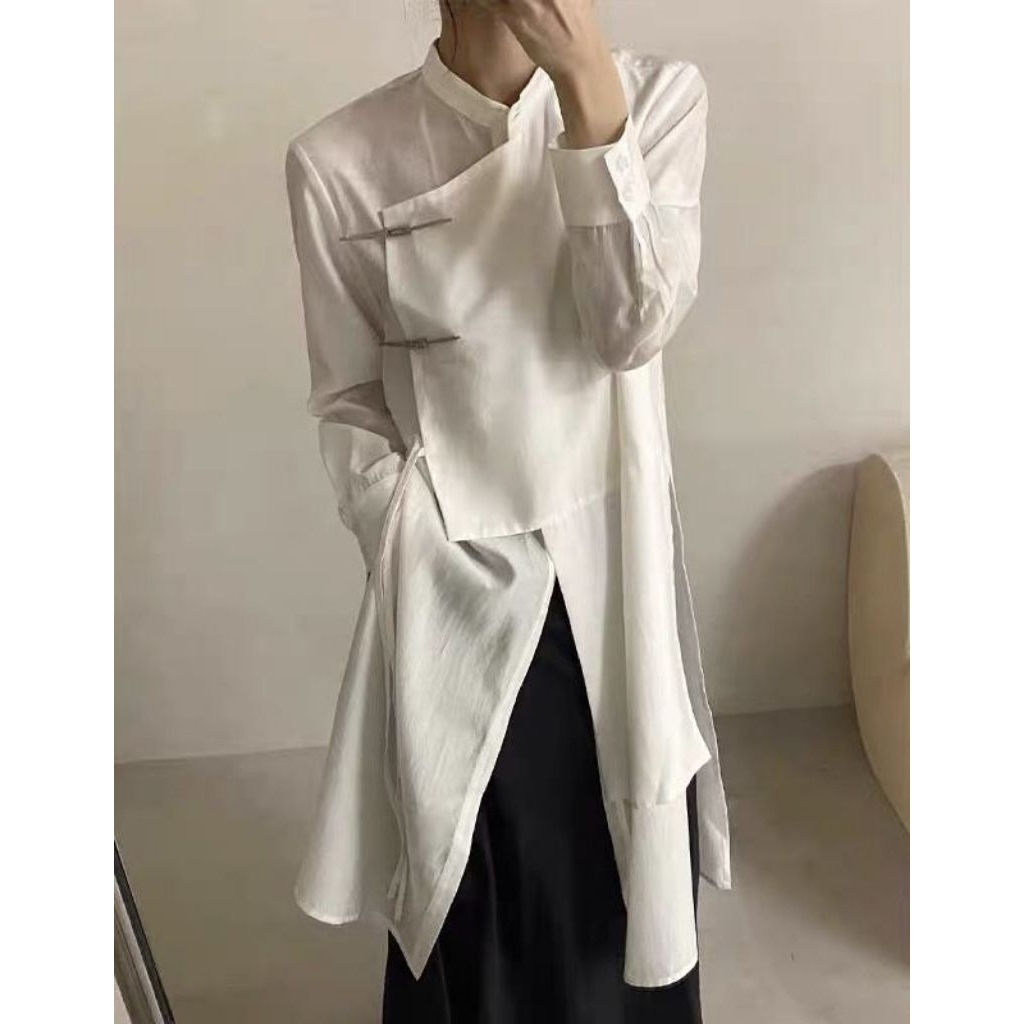 Baju atasan//Baju kerah shanghai//Baju china style//Blouse polos//