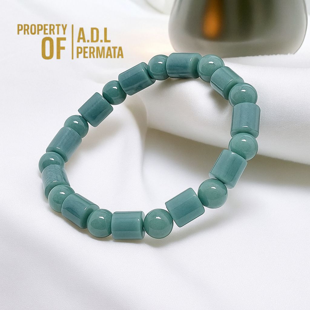 GELANG BATU NATURAL JADEITE JADE GIOK BURMA TYPE A ORIGINAL STONE