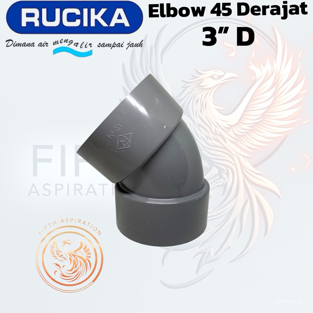 Keni 3” D 45 derajat rucika elbow 45 derajat belokan pipa 45”