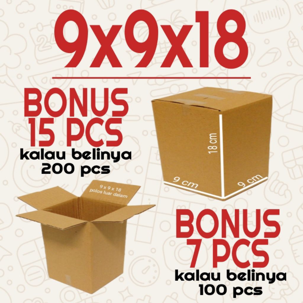 

Kardus Packing Ukuran 9x9x18