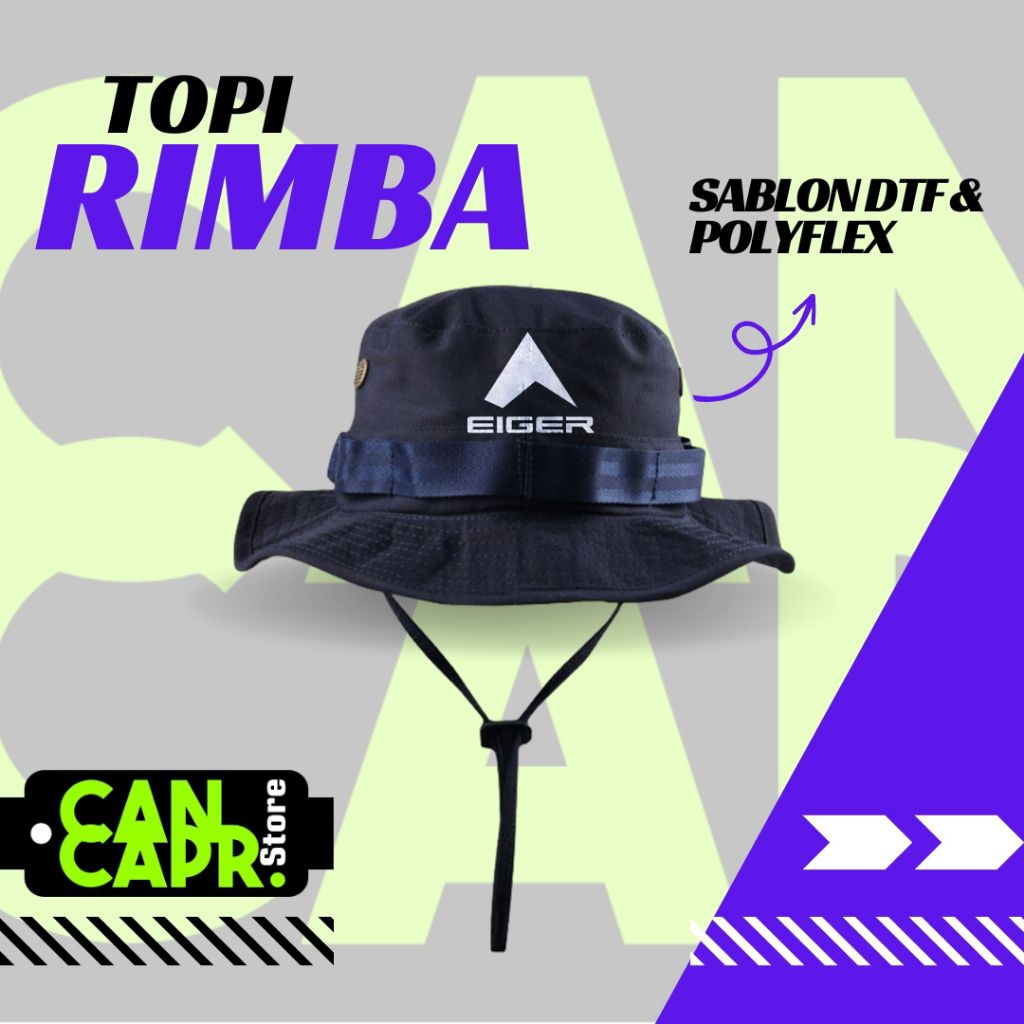 TOPI RIMBA GUNUNG OUTDOOR LOGO EIGER