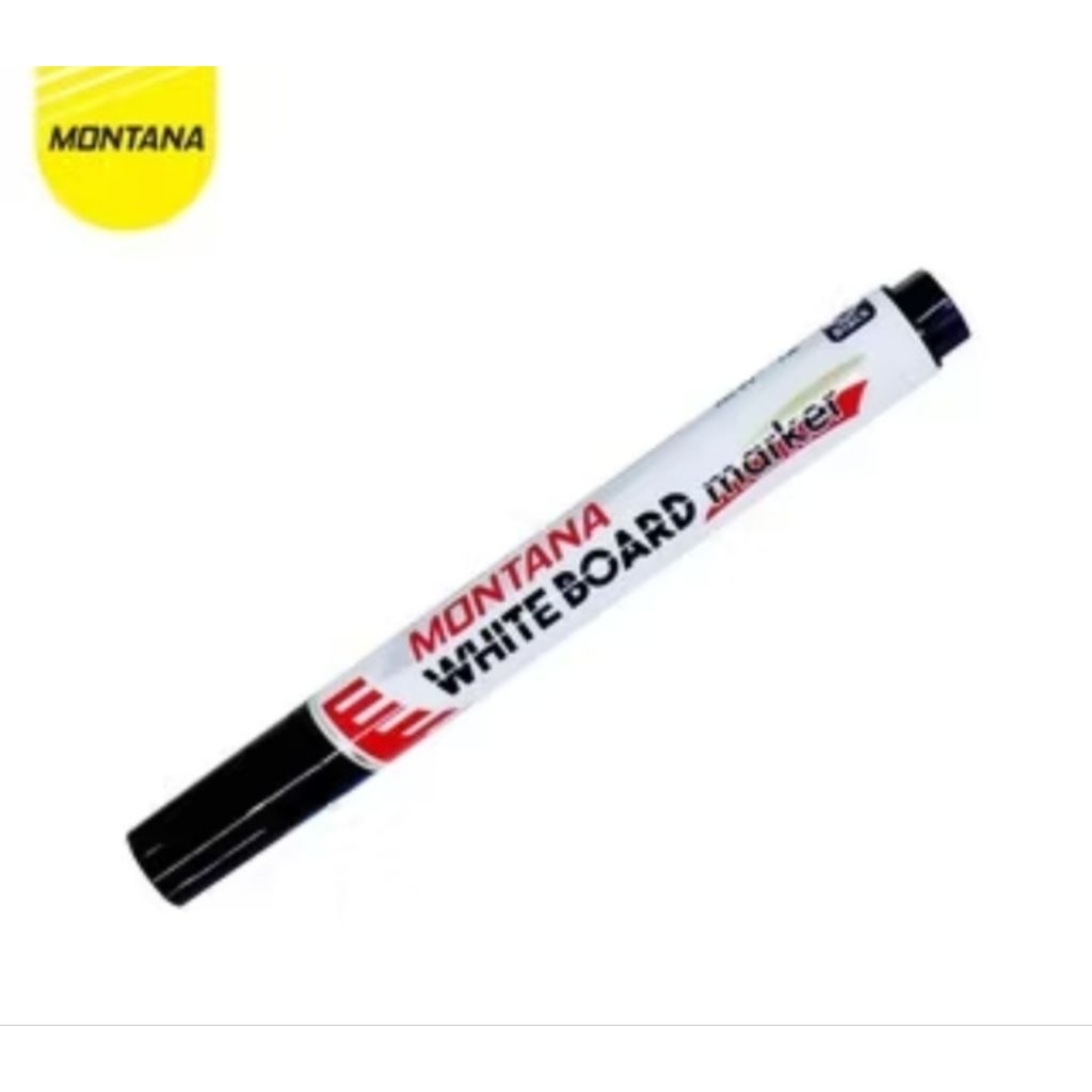 

SPIDOL white Board HITAM, MERAH dan BIRU Merk MONTANA (1 Pcs )