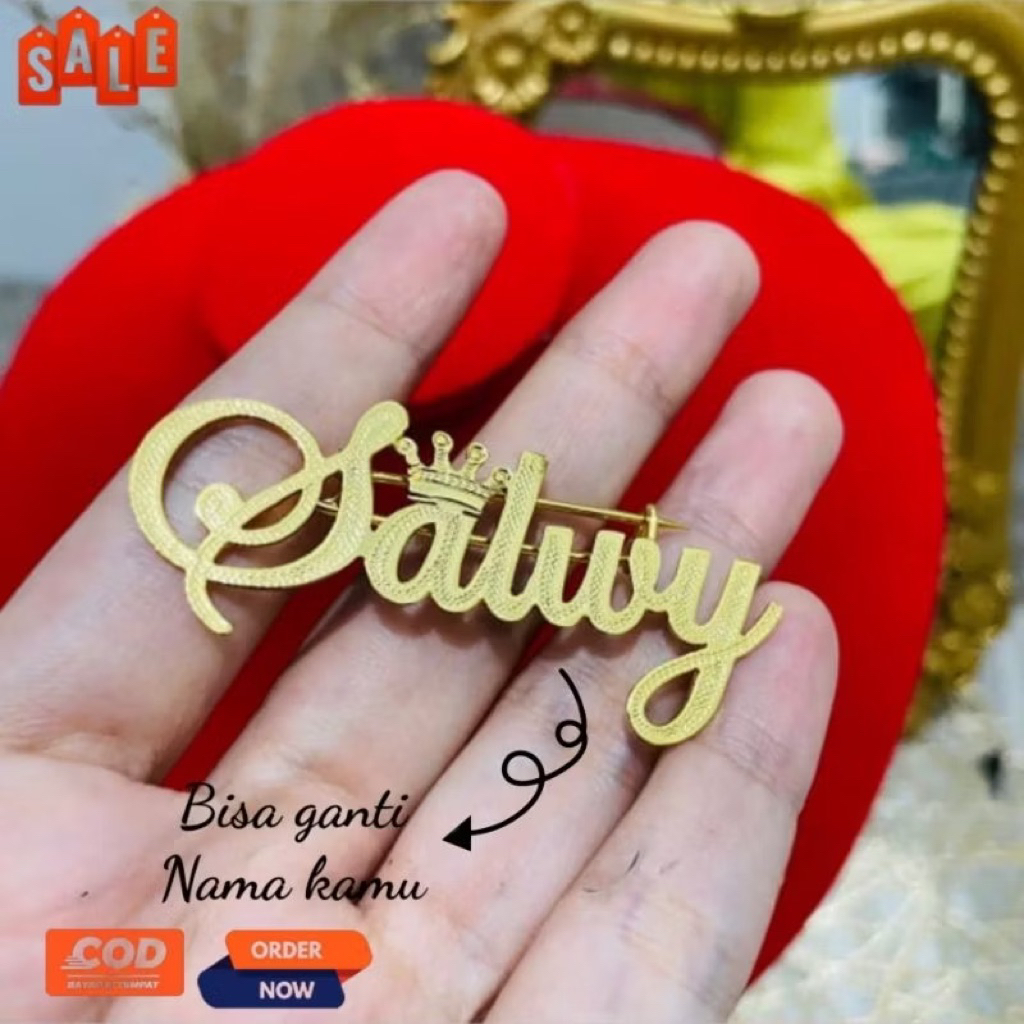 sp_do Bros Jilbab dagu kebaya hijab logo name tag  bros nama, tuspin, ring hijab bagus keren terbaru