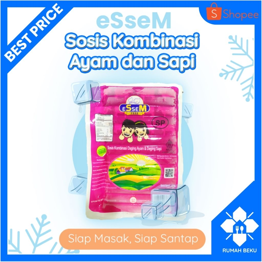 

Sosis Ayam dan Sapi Siap Goreng - Tidak Keras & Berasa Dagingnya - 400gr | Rumah Beku