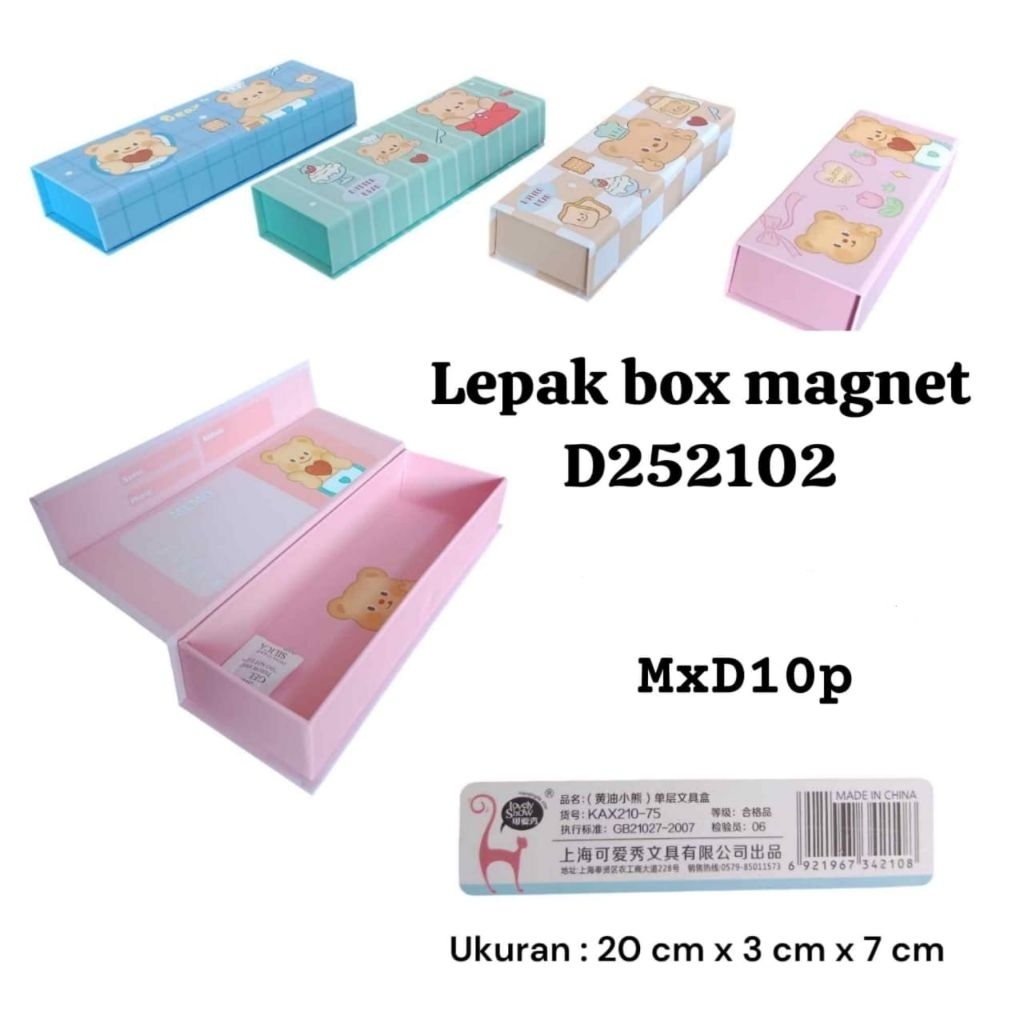 

Tempat pensil box magnet / kotak pensil / peralatan sekolah / tepak / box pensil