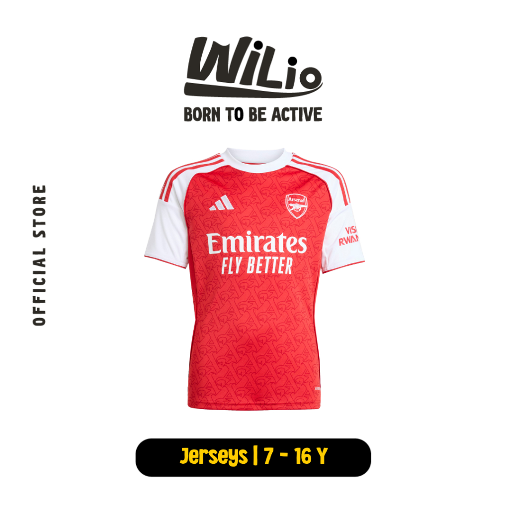 ADIDAS Arsenal 25/26 Home Jersey Kids JI9533 - Jersey Anak (Merah)