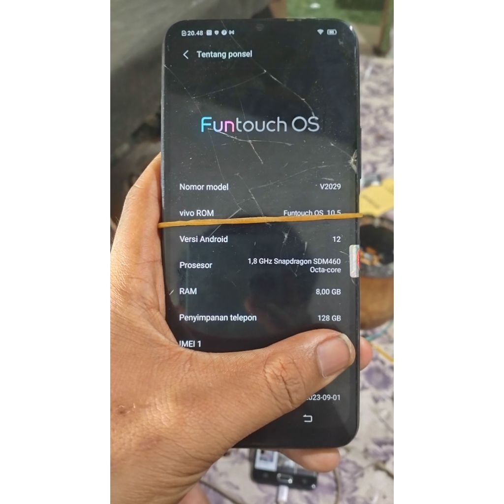 vivo y20s ram 8+4/128 hp normal minus lcd