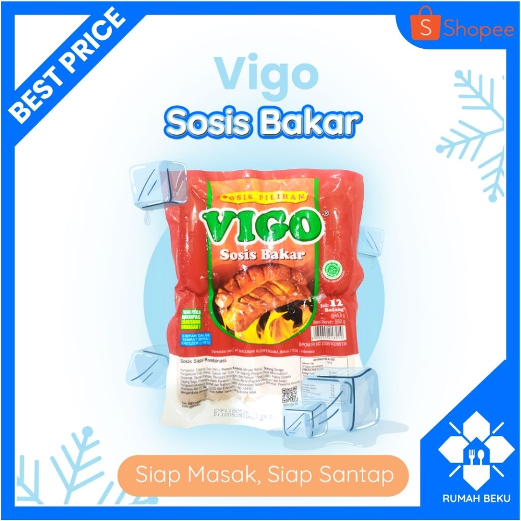 

Sosis Bakar Ayam dan Sapi Siap Goreng - Tidak Keras & Berasa Dagingnya - 500gr | Rumah Beku