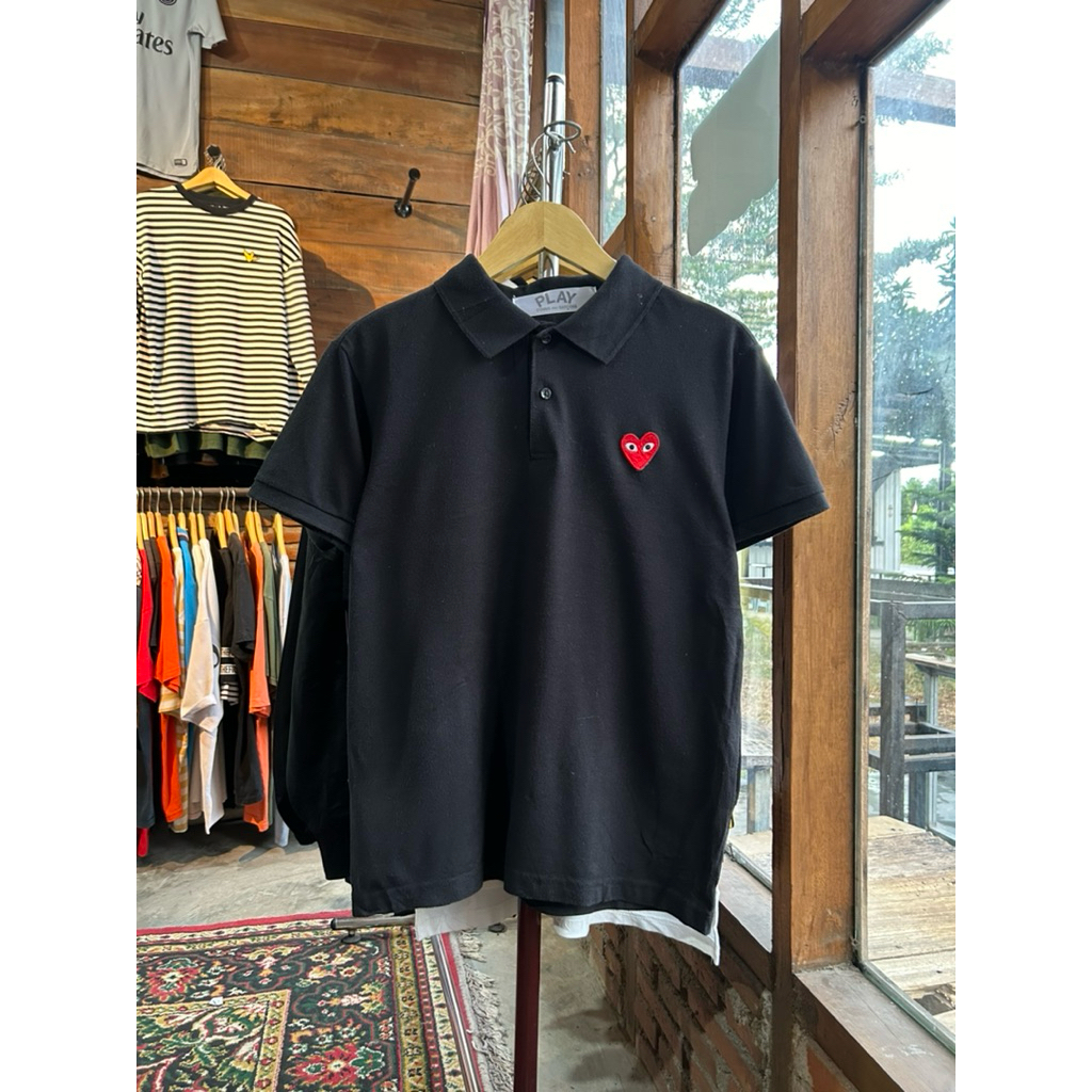 Polo Shirt Play CDG Black Second Original