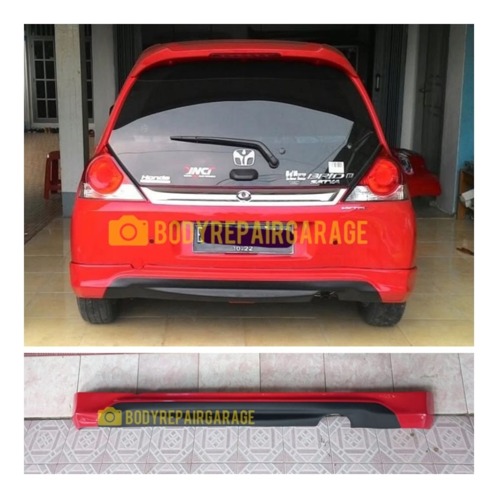 bodykit belakang brio modulo 2014-2018 warna merah