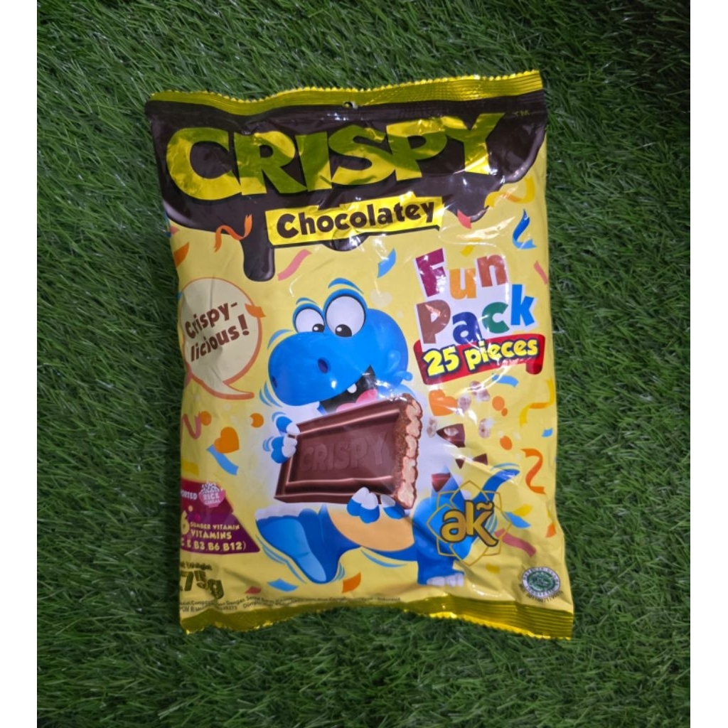 

CRISPY CHOCOLATEY COKLAT KRISPY BERAS FUN PACK ORIGINAL 275 GR ISI 25 PC EXP.10/25