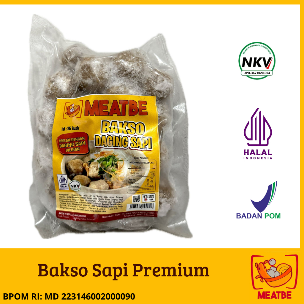 

Bakso Sapi Premium Meatbe (Frozen) Termurah