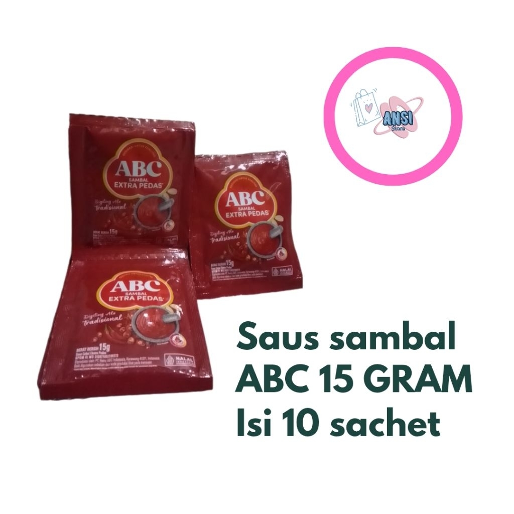 

Saus sambal ABC 15 GRAM ISI 10 SACHET