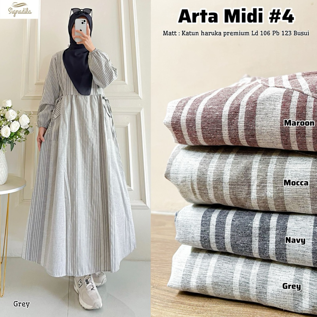 ARTA MIDI DRESS KATUN HARUKA PREMIUM by SIGNADILA