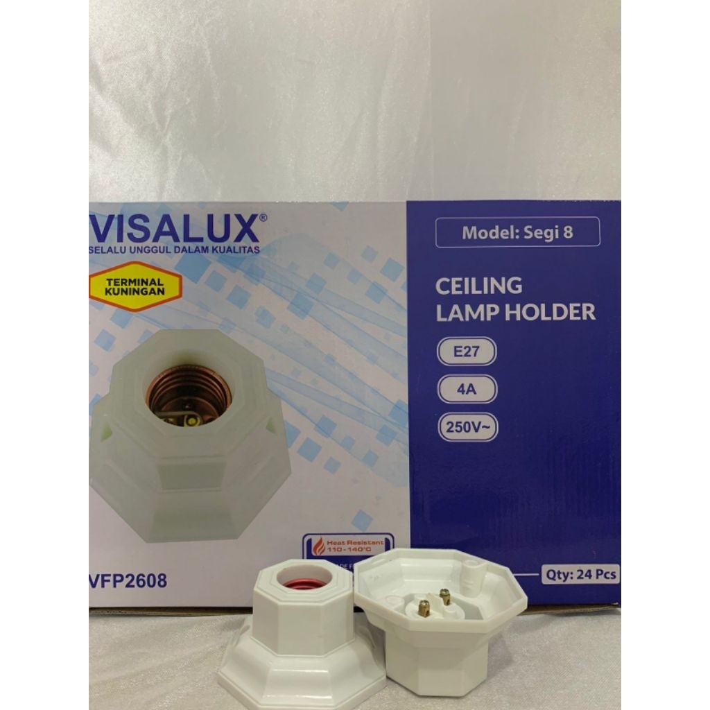 Promo Fitting Plafon Visalux SEGI 8 VFP2608 / Fitting Plafon Bohlam Visalux Segi 8 VFP2608