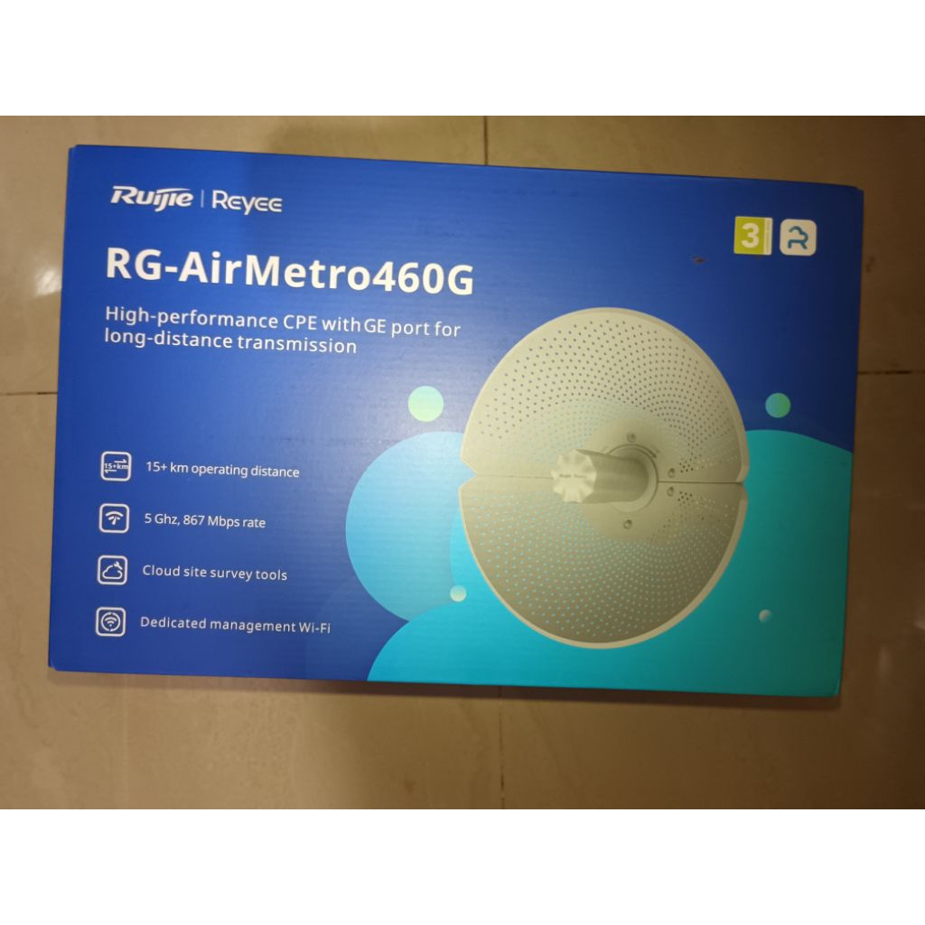 Ruijie RG-AirMetro460G 1000 Mbps 23 dBi 5Ghz CPE Kondisi Bekas Pakaian Pribadi