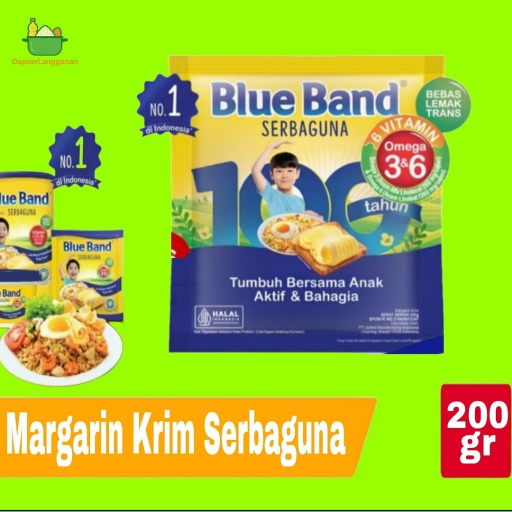 

Blue Band Margarin Serbaguna 200gr Omega 3 & 6 Cocok Untuk Masak & Kue